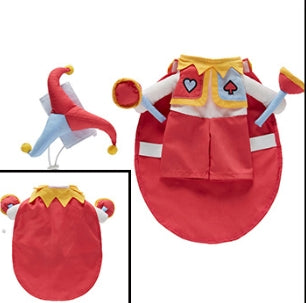 Red Heart Clown Dog Costume – Halloween Pet Outfit