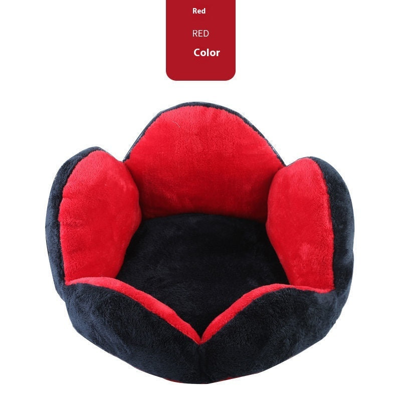Cozy Pet Bed for Dogs and Cats red variant image