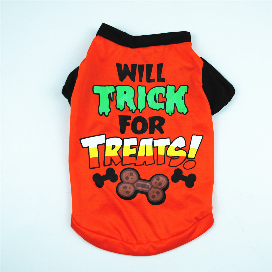 Eat Sleep Play Poop Repeat Funny Dog T-Shirt for Summer image with orange variant close up