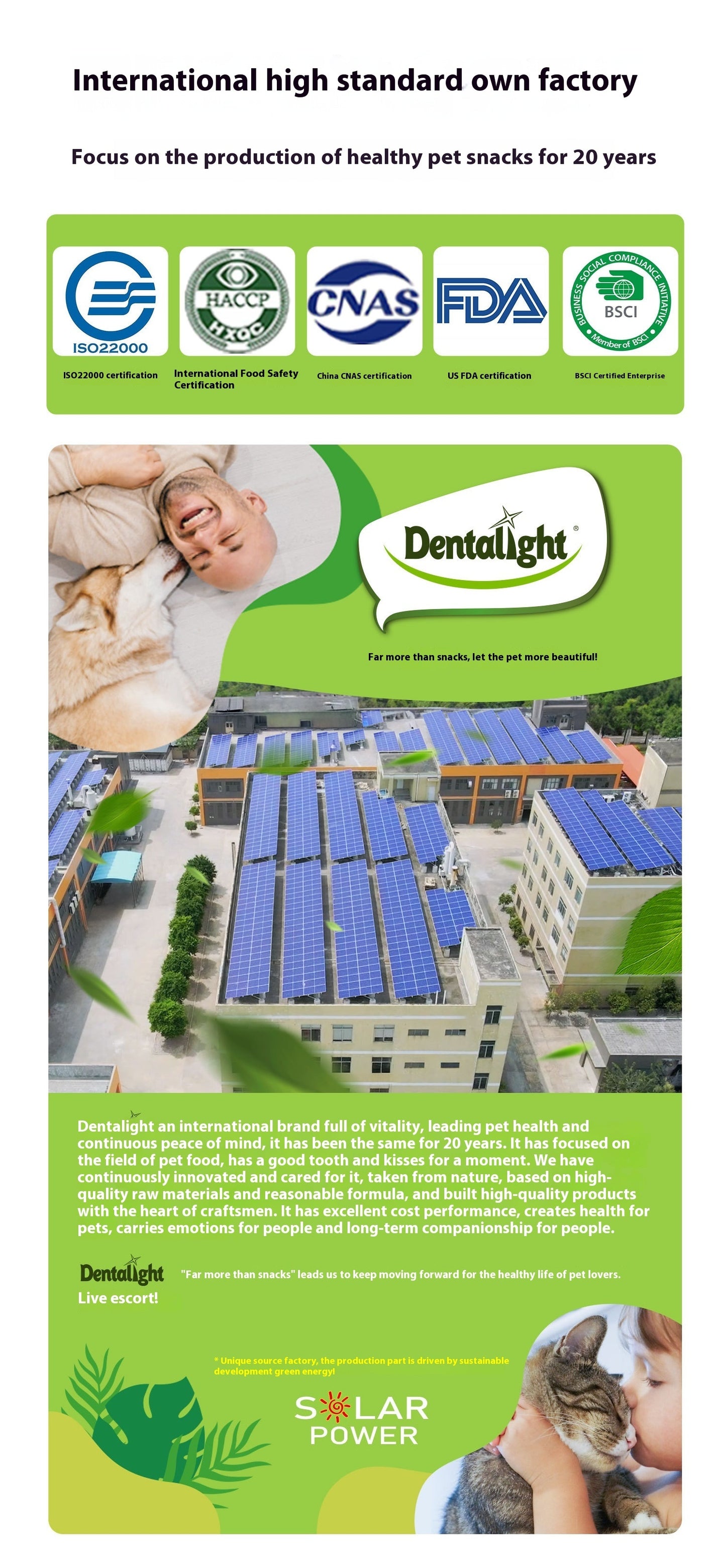 Certifications of quality for Pure Chicken Emulsion Strips products, ensuring safety and nutritional standards