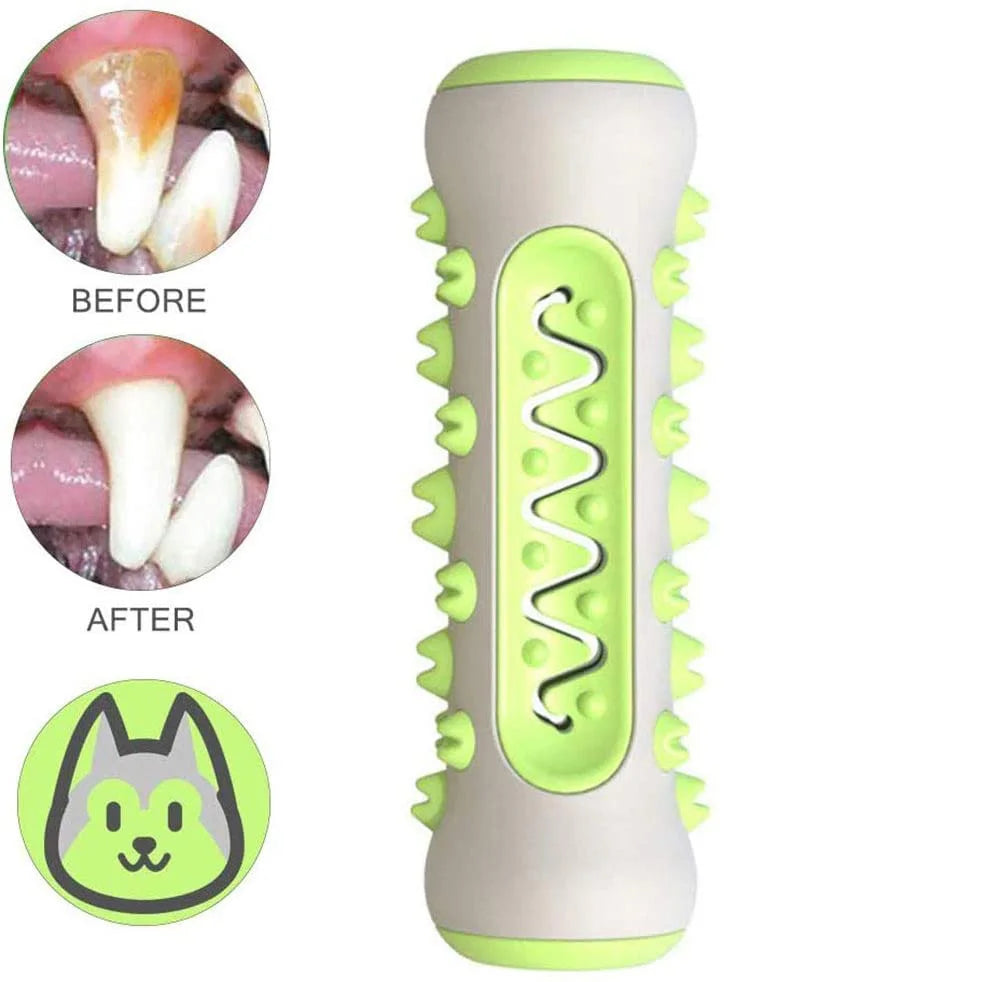 Dog Dental Chew Toy in light green, designed to clean teeth, remove tartar, and strengthen the jaw, offering a fun and effective chewing experience for dogs.