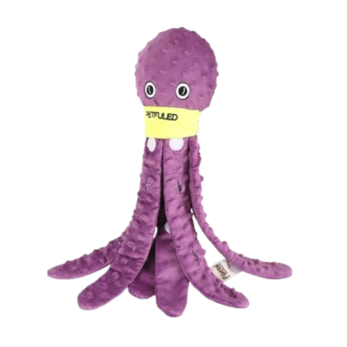 Plush Octopus Dog Snuffle Toy Chew Puzzle Enrichment Toy purple vat close up