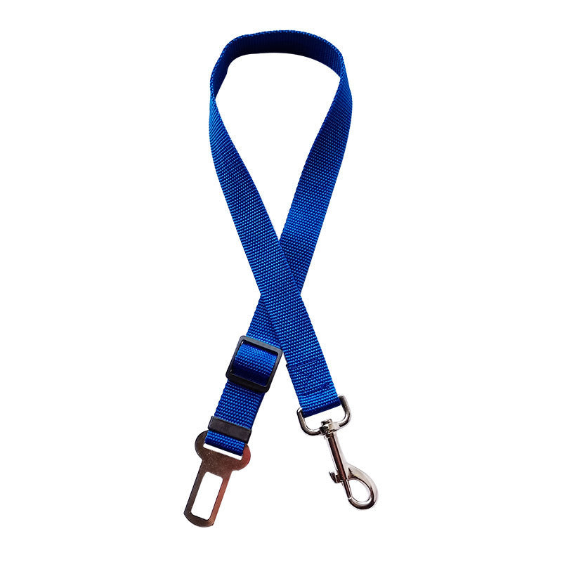 Adjustable pet car seat belt for dogs and cats – safety travel harness blue variant
