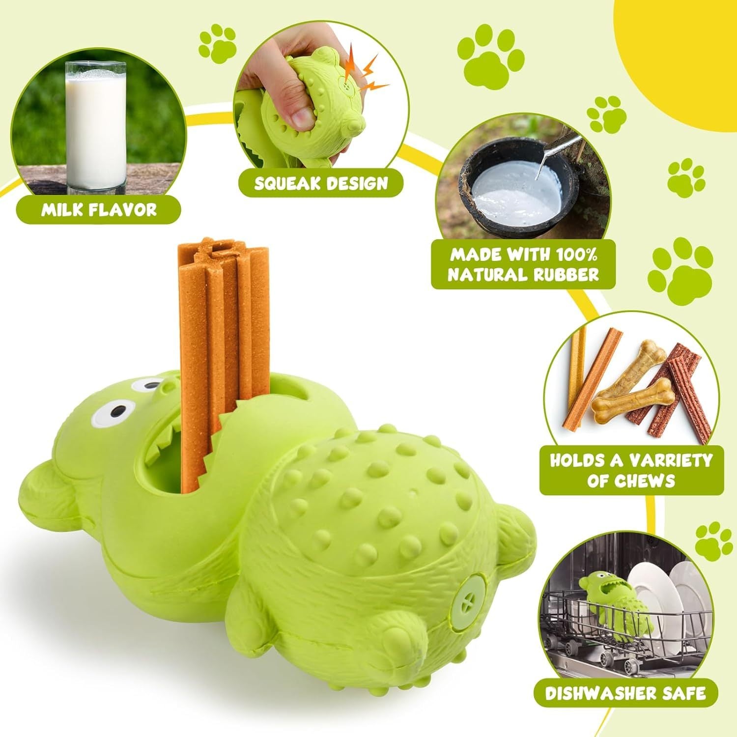 Best Dog Chew Toy for aggressive chewers, including safe eco-friendly rubber, squeaky fun, and mental stimulation for heavy chewers.