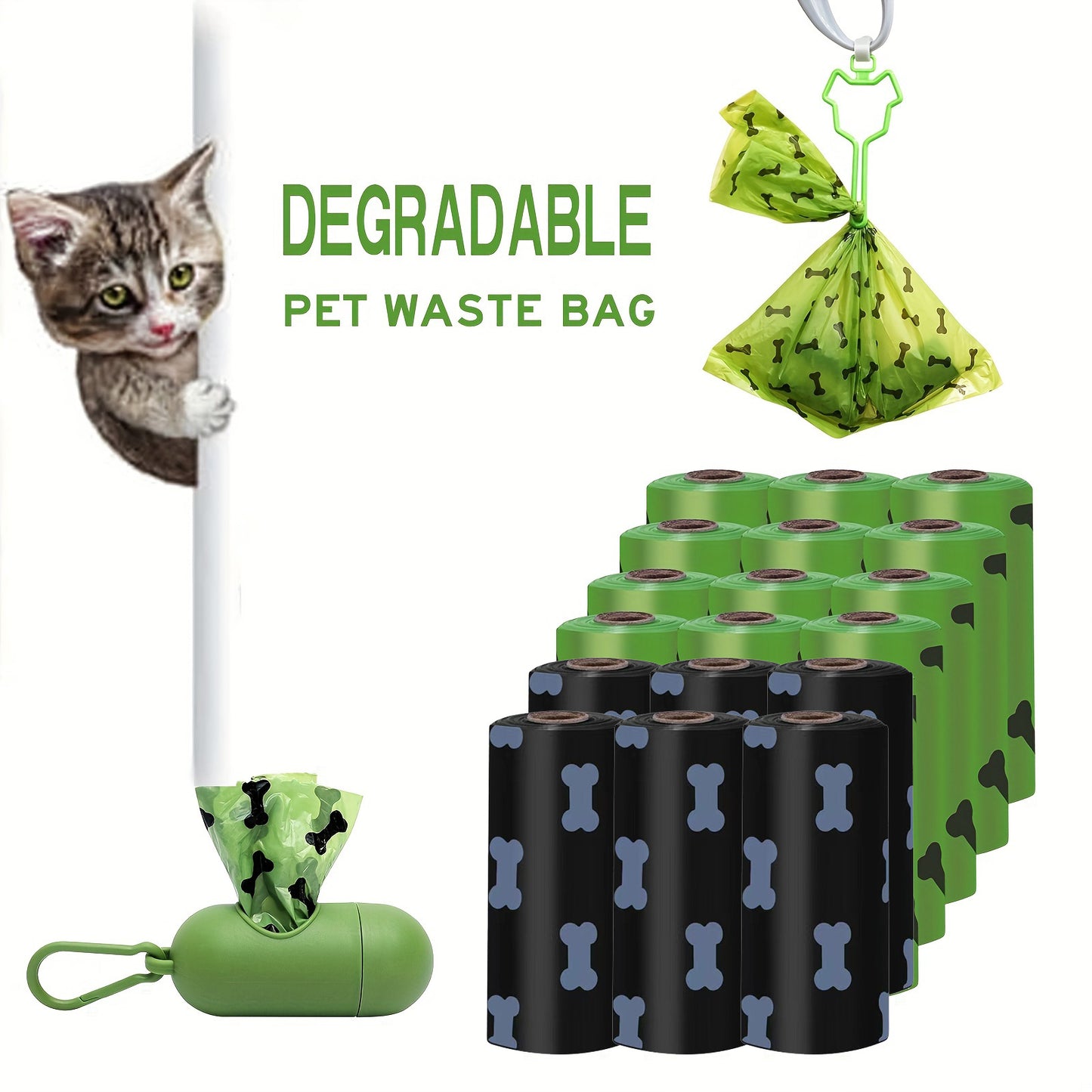 Eco-Friendly Biodegradable Dog Poop Bags & Dispenser– leak-proof and eco-friendly waste solution main image