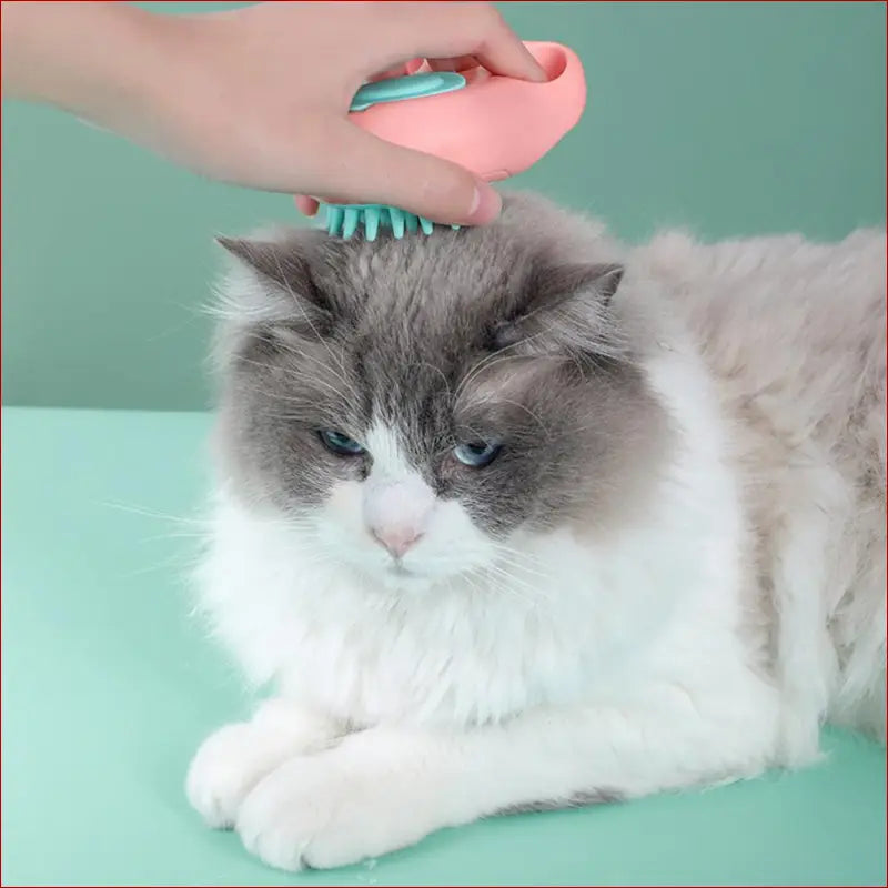 Cat bath brush. Cat hair cleaning brush. Pet brush. - Happy Pets