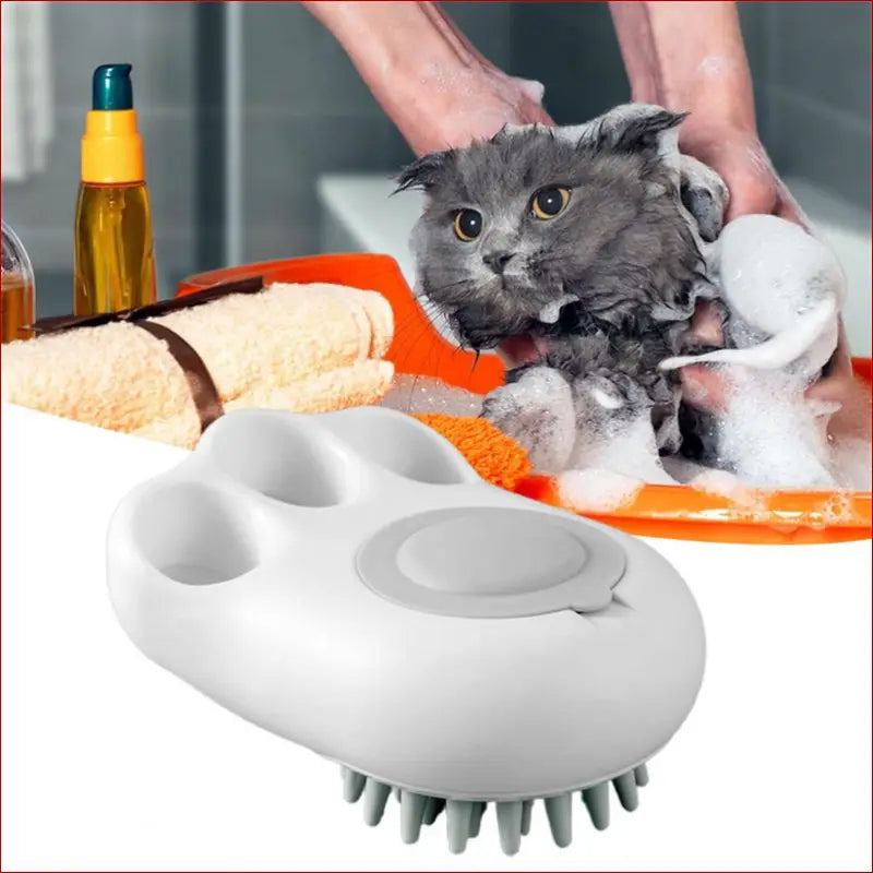 Cat bath brush. Cat hair cleaning brush. Pet brush. - Happy Pets
