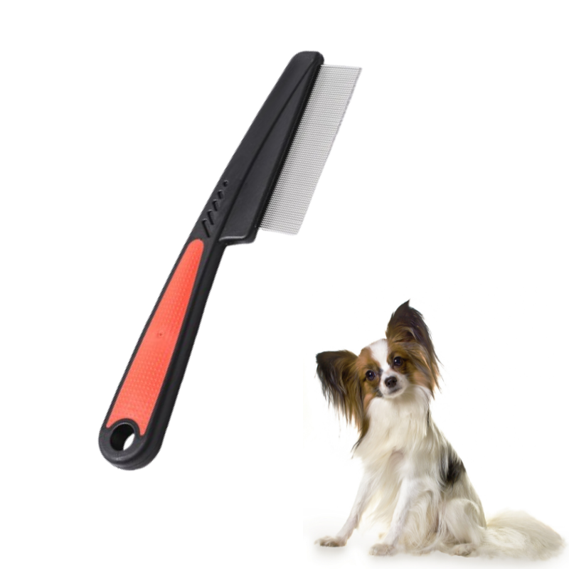 flea comb for pets – safe and natural grooming tool to remove fleas, eggs, and mites without chemicals black variant