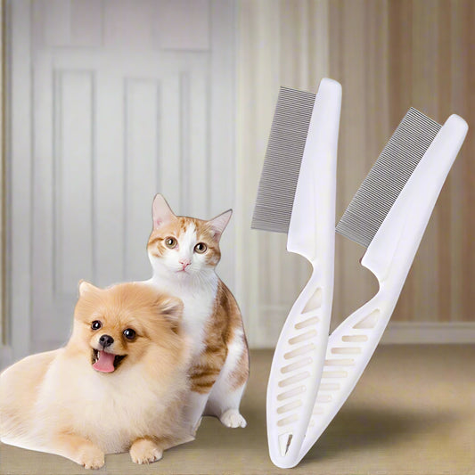 flea comb for pets – safe and natural grooming tool to remove fleas, eggs, and mites without chemicals cover image