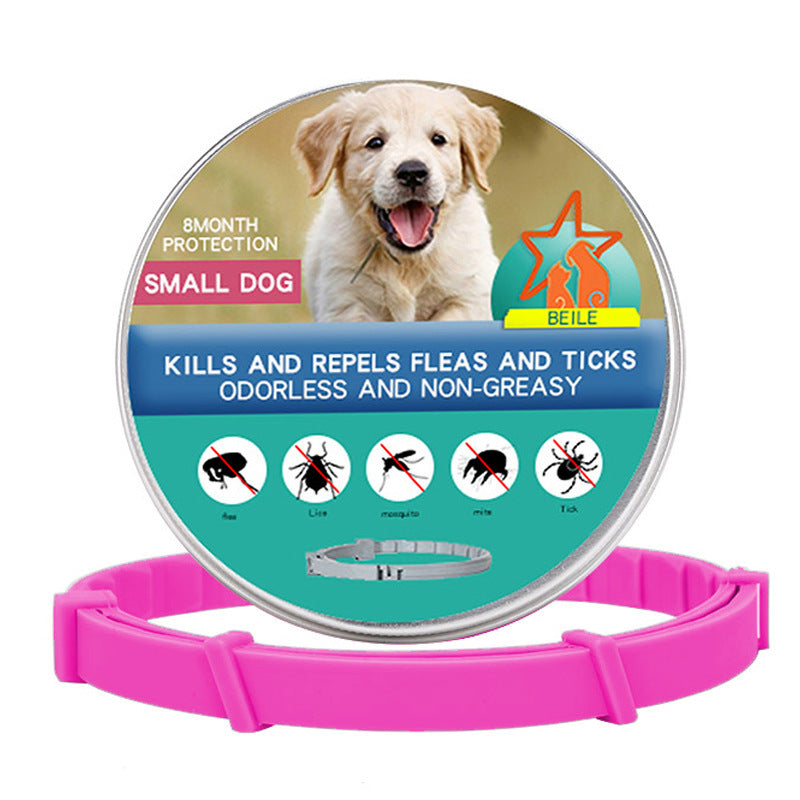 Flea Prevention Collar for Puppies waterproof and long-lasting protection pink variant
