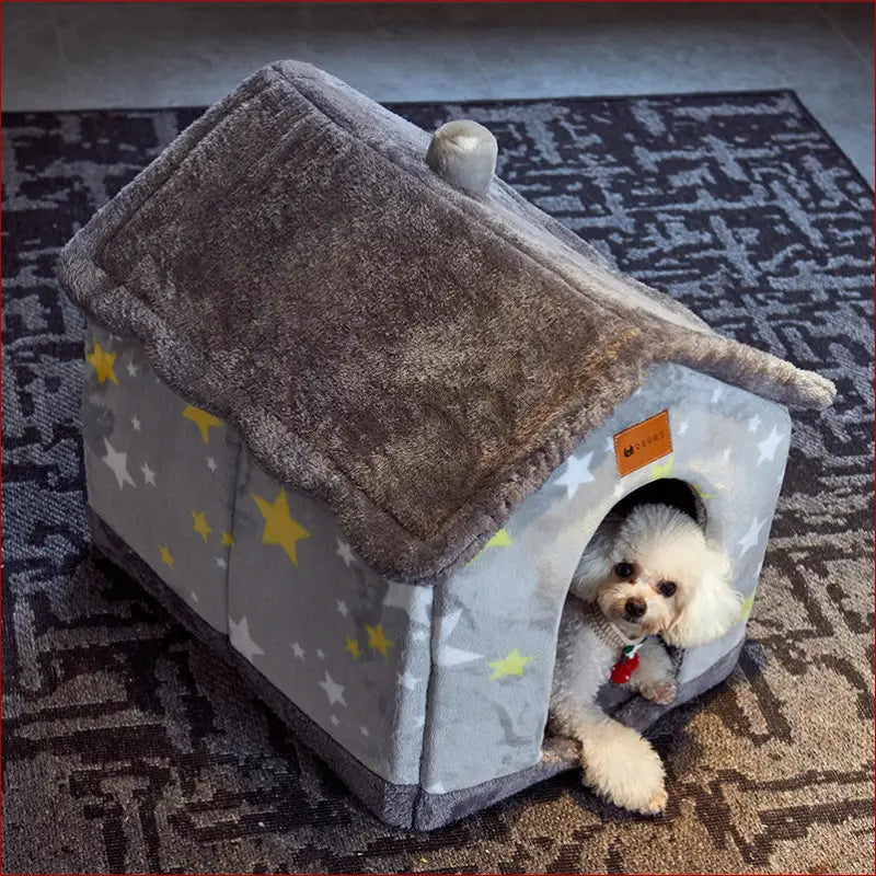 Foldable Pet house. Pet Bed. Comfortable and warm. Pet supplies. - Happy Pets