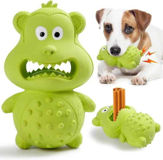 Best Dog Chew Toy for aggressive chewers, made from eco-friendly rubber. Squeaky and interactive, perfect for heavy chewers and large dogs.