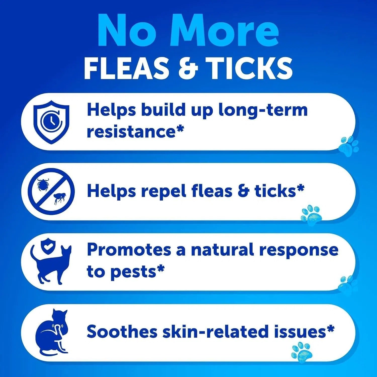 Natural Flea and Tick Chews for Cats – 132 soft treats bottle more benefits