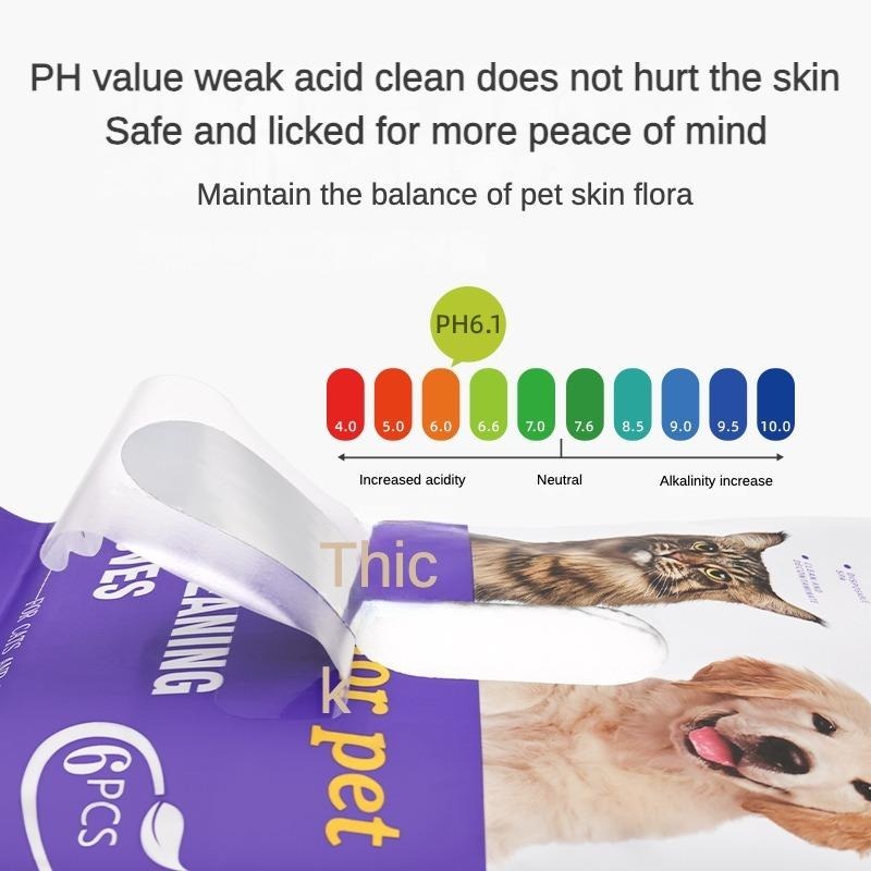Pet Cleaning Glove Wipes with Coconut Oil – Hypoallergenic formula maintains pH balance for sensitive pet skin