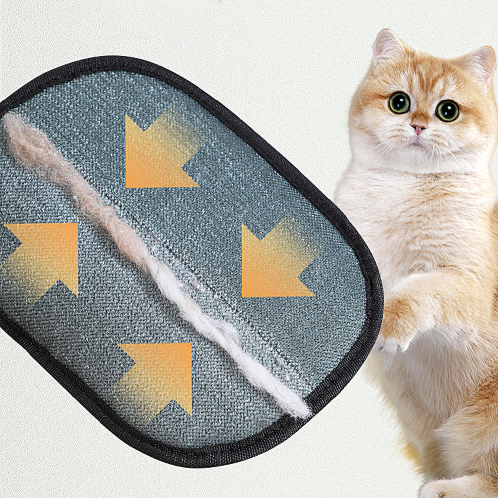 Pet hair remover glove for cats, dogs, and rabbits close up