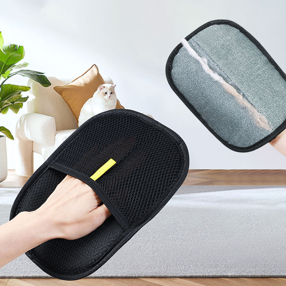 Pet hair remover glove for cats, dogs, and rabbits design