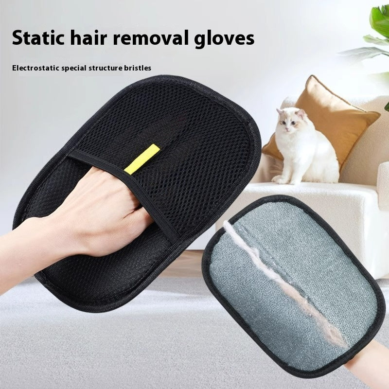 Pet hair remover glove for cats, dogs, and rabbits materials