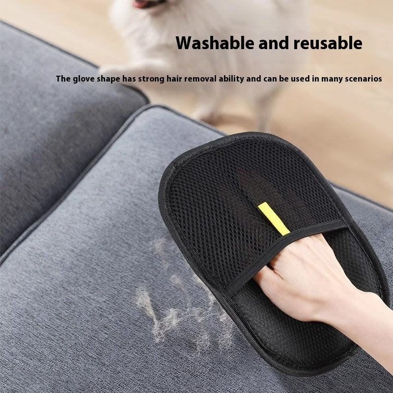 Pet hair remover glove for cats, dogs, and rabbits washable and reusable