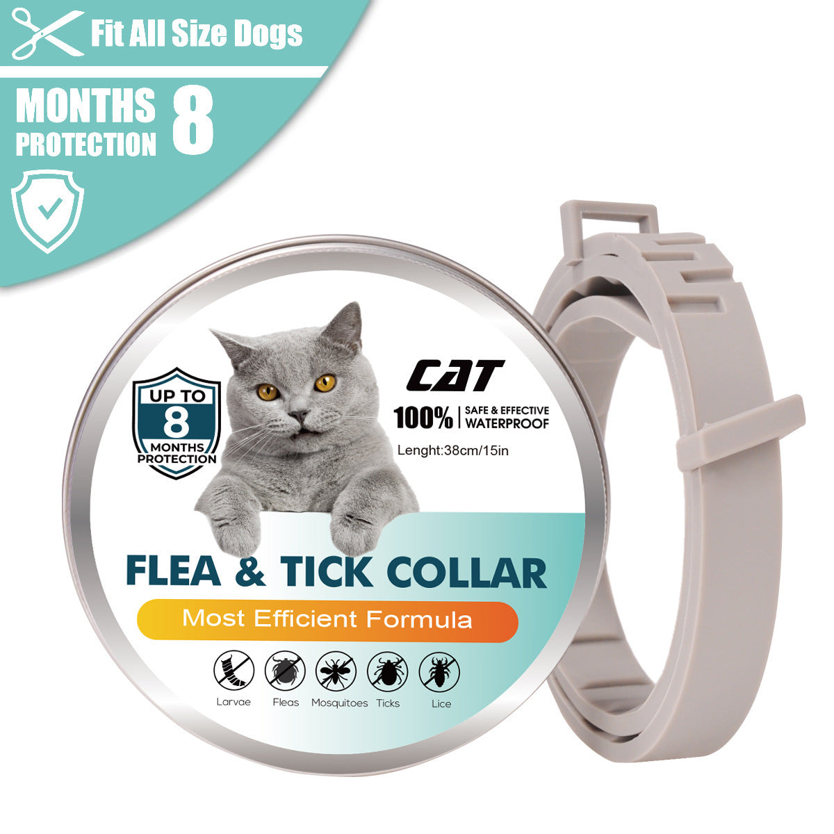 Essential Oil Flea Collar for cats, essential oil flea removal main image