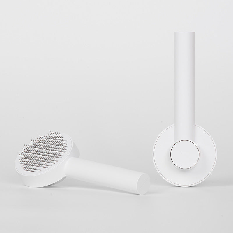 Pet Needle Comb for Dogs and Cats Hair Remover Brush for Dogs and Cats – Self-Cleaning Grooming Tool white variant