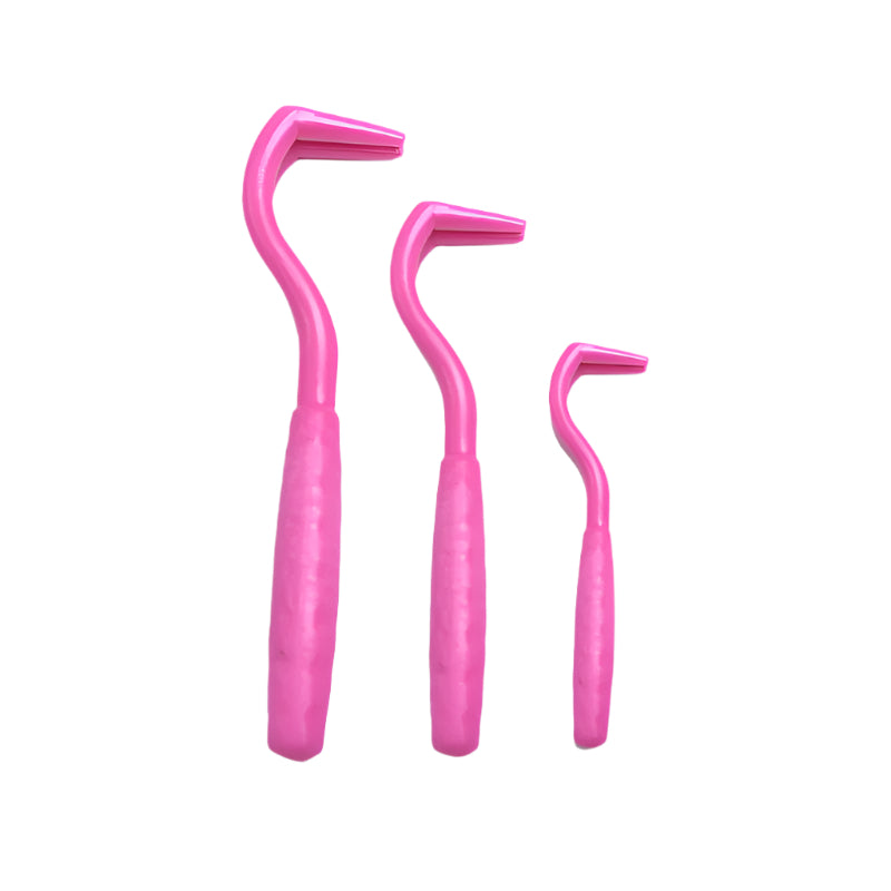 Pet Tick Remover Hook in rose red color, designed for gentle and effective tick removal
