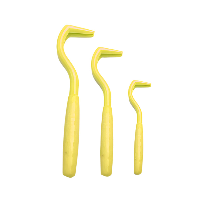 Pet Tick Remover Hook in yellow color, ideal for safe and painless tick removal from your dog