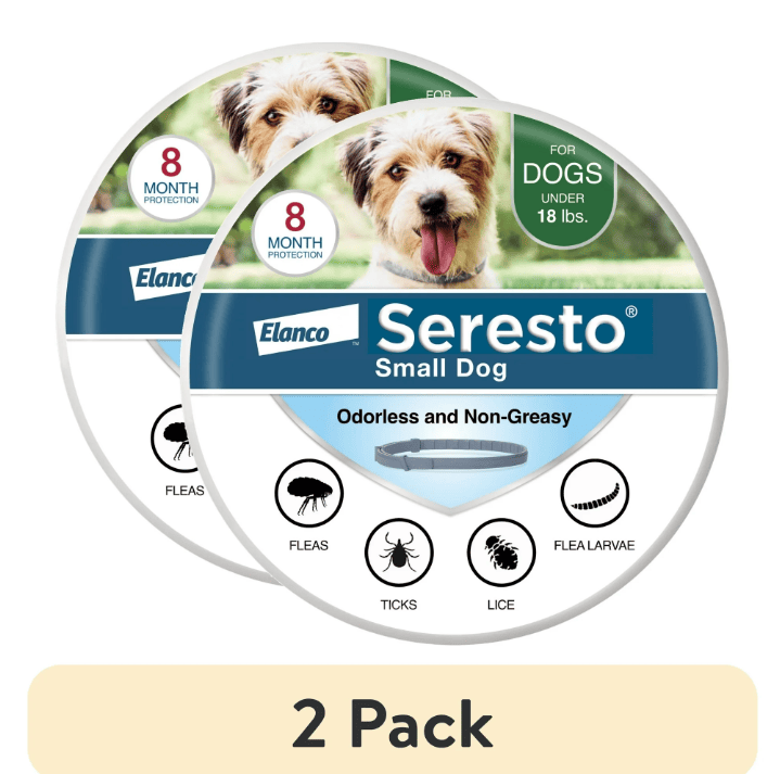 Seresto flea and tick collar 2-pack for small dogs under 18 lbs β 8-month vet-recommended protection
