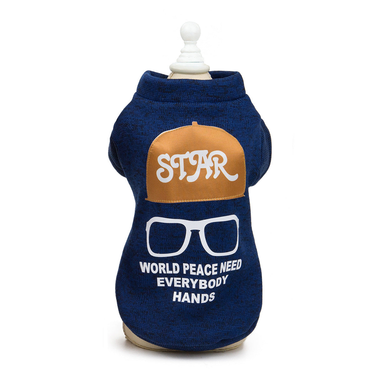 variant blue Pet Clothes for Dogs and Cats back view
