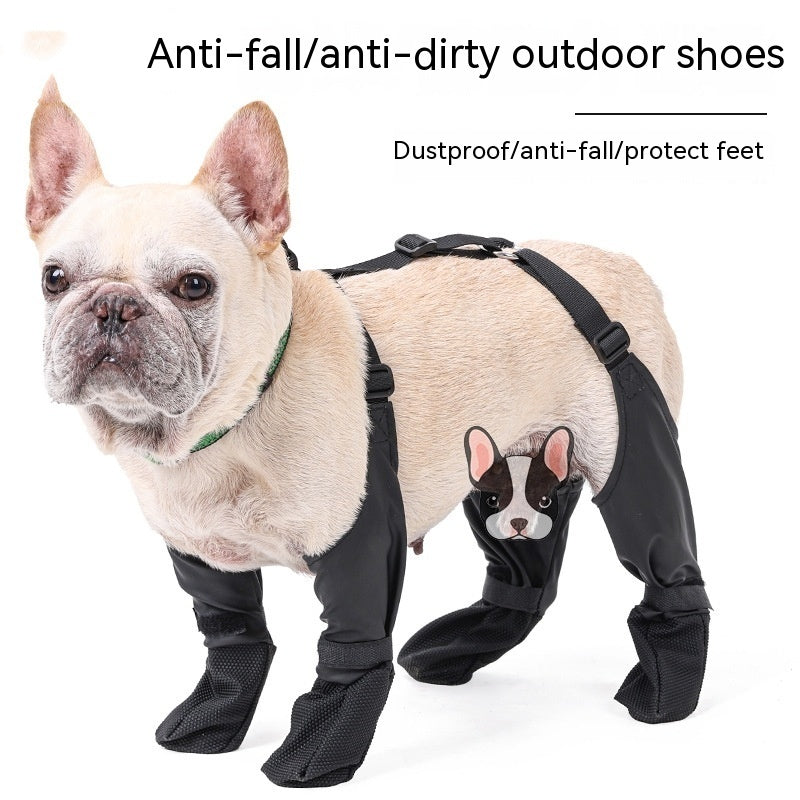 Key benefits of Waterproof Adjustable Dog Boots, including paw protection, non-slip grip, adjustable fit, and all-weather durability for outdoor adventures