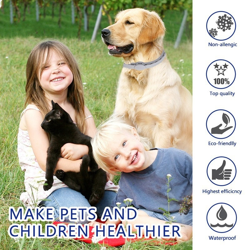 Tick and Flea Collar for Dogs for dogs and cats, 25in gray safe for kids