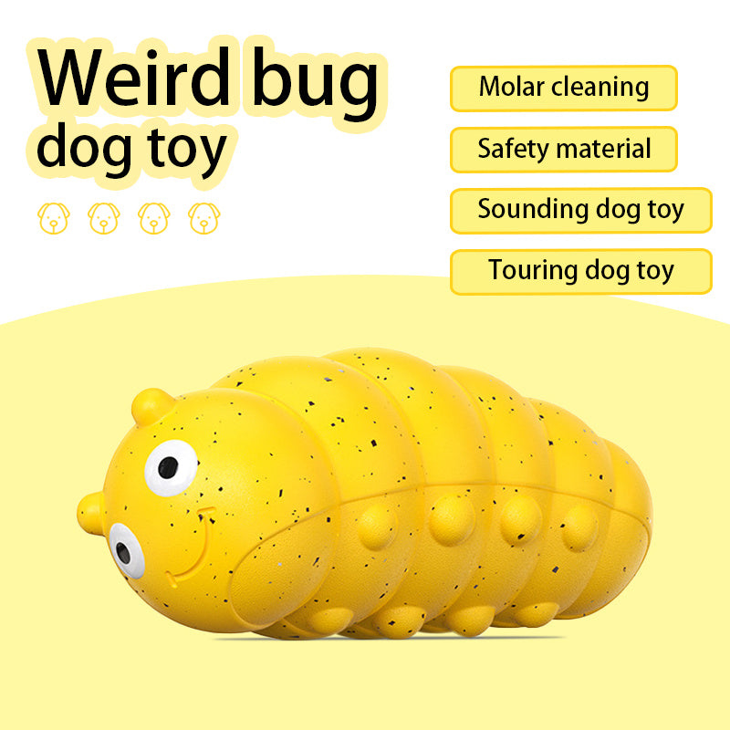 Weird bug-shaped Durable Teething Pet Toy durable and safe squeaky toy for puppies and small dogs, great for dental cleaning and play features