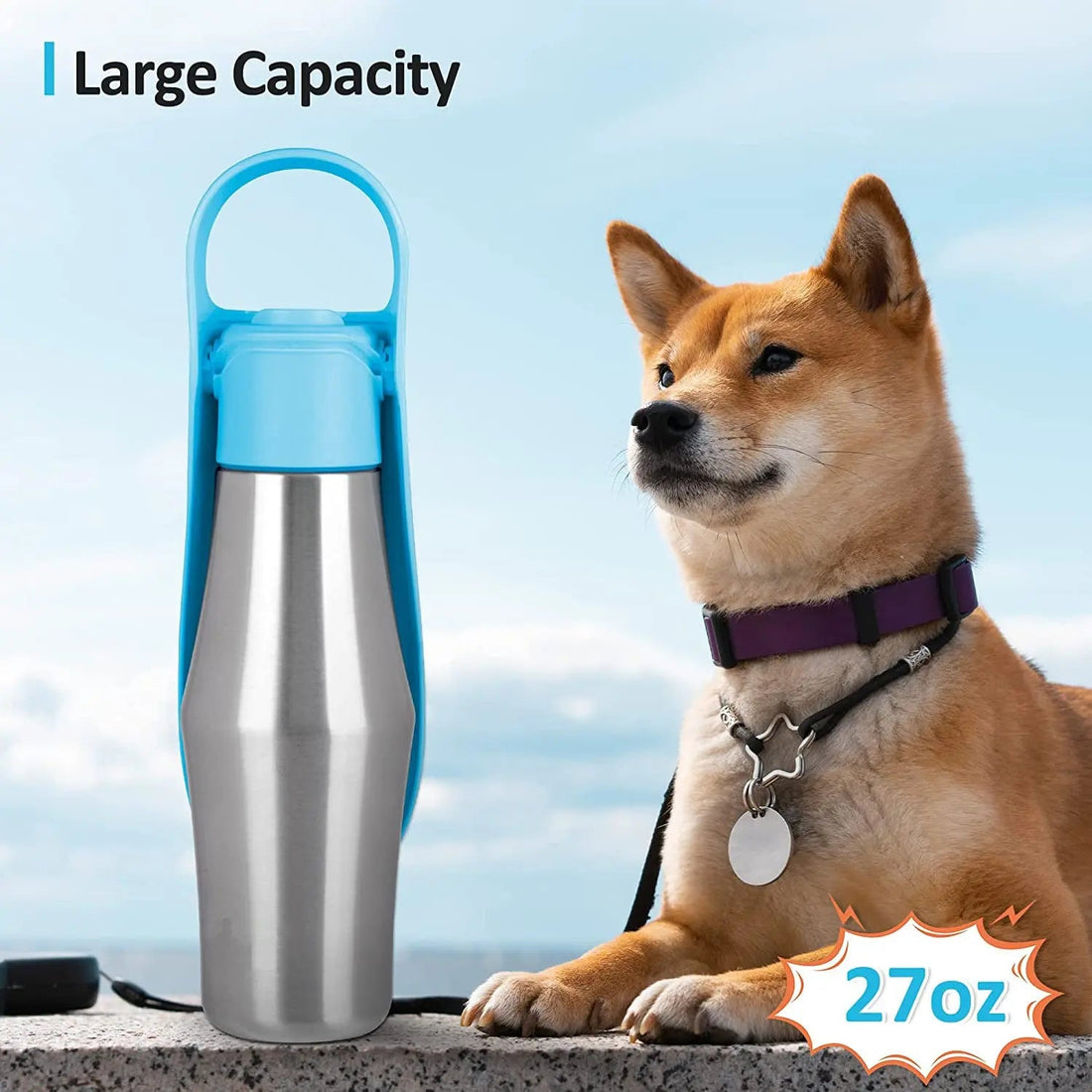 On-the-Go Hydration Made Easy with the Stainless Steel Pet Travel Cup