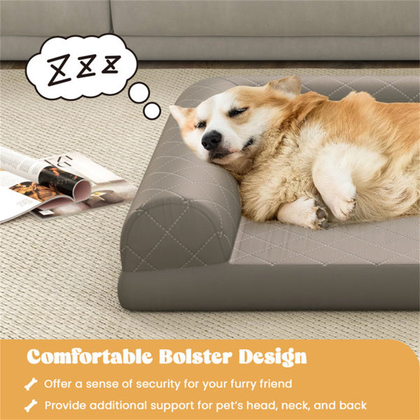 Comfortable 36-Inch Orthopedic Dog Bed for Small and Medium Dogs comfortable bolster design
