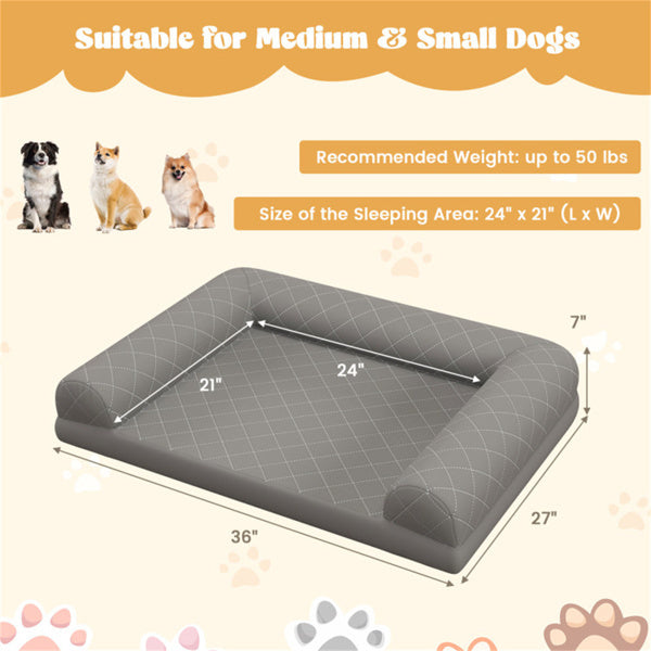 Comfortable 36-Inch Orthopedic Dog Bed for Small and Medium Dogs size