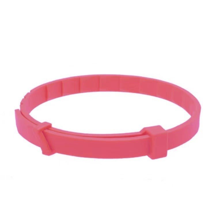 Adjustable Anti-Insect Collar in dark pink, offering up to 8 months of protection against fleas, ticks, and lice for cats and dogs.