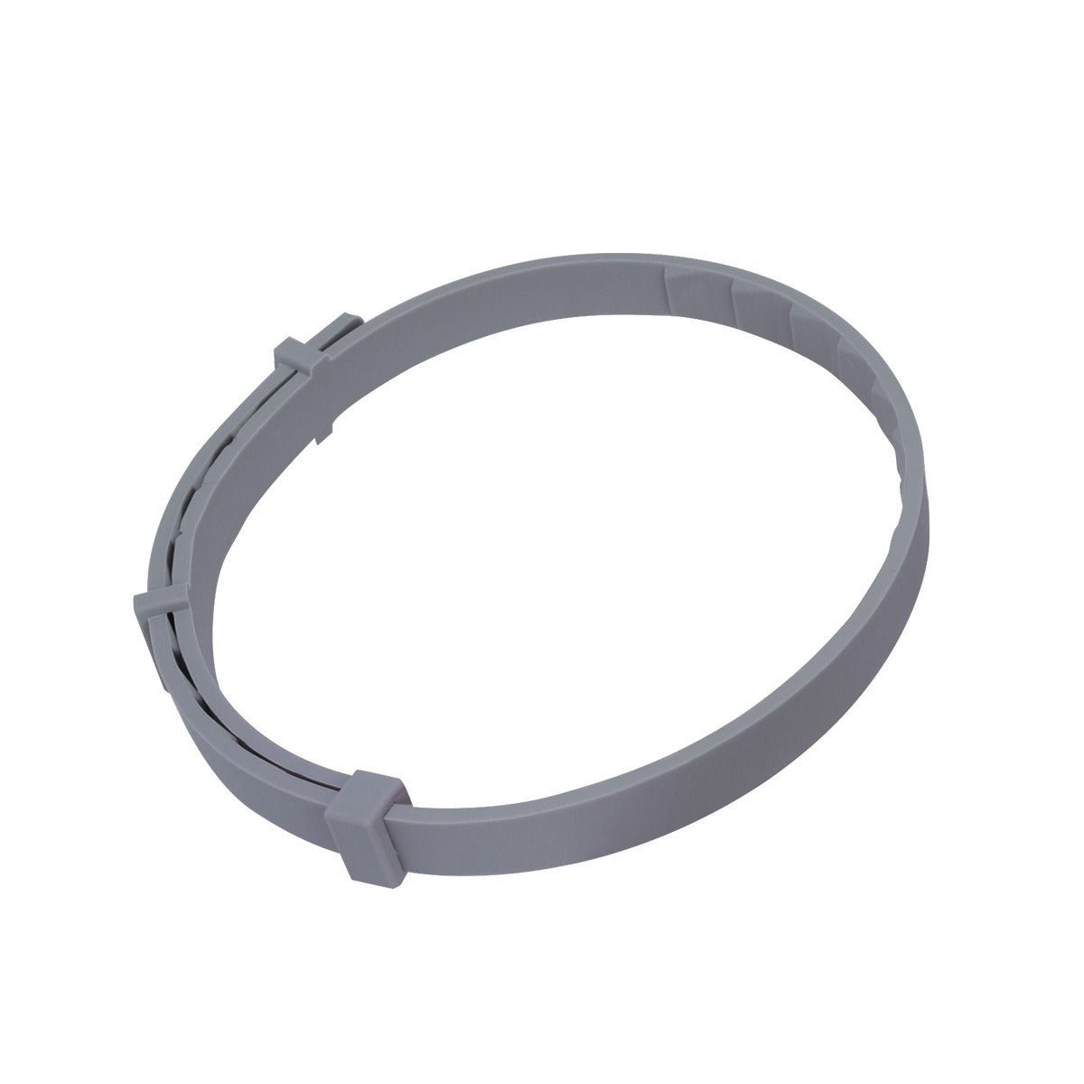 Side view of the adjustable anti-insect collar in gray, designed for up to 8 months of flea, tick, and lice protection for cats and dogs