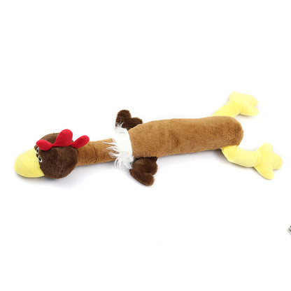 Close-up of the brown turkey plush toy, designed for bite resistance and interactive fun, perfect for dogs to enjoy during playtime