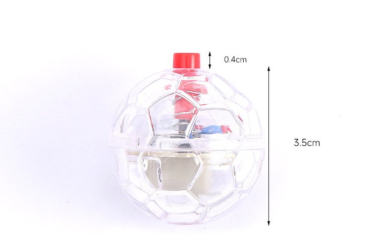 Dimensions of the Cat Toy Ball with glowing feature for interactive play.