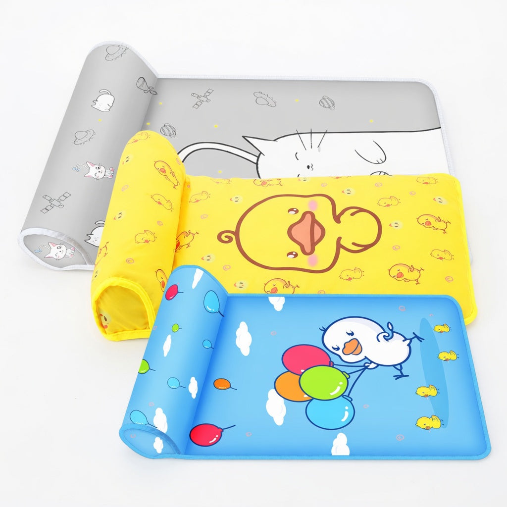 3 Variants of cooling dog mat with pillow happy pets, gray, blue and yellow