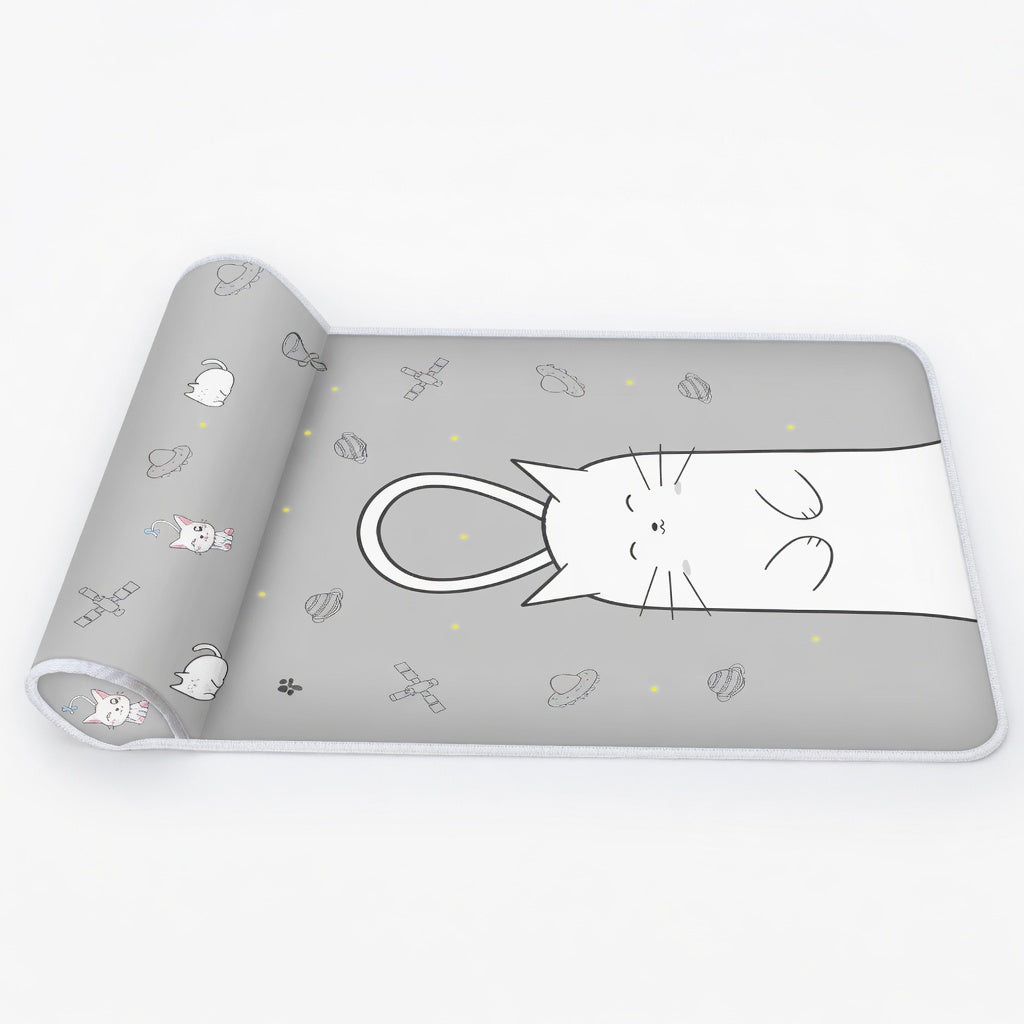 Cooling dog mat with pillow happy pets, GRAY in a white background