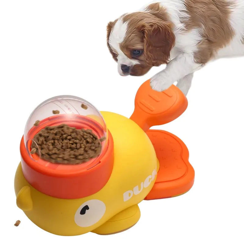 Dog Treat Dispenser - Duck Puzzle Toy for Dogs and Cats - Happy Pets
