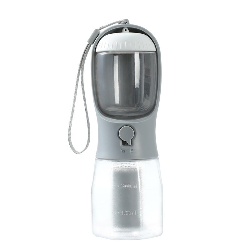 Dog Water Bottle — Filter, Food & Bags with a gray and white design on a white background