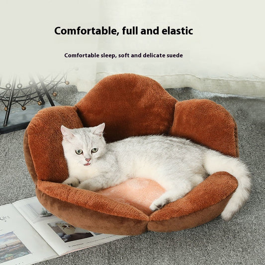 Dog's Paw Cat Nest brown main image confortable full and elastic