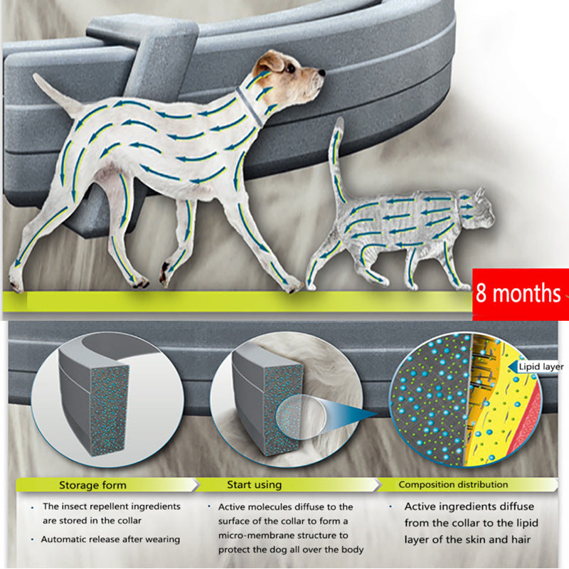 picture give us an automatic release explanation Flea & Tick Collar 8-Month Protection for All Pets 