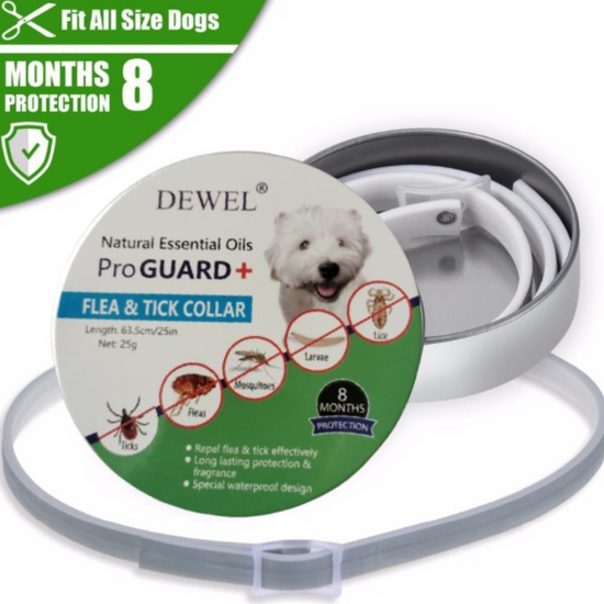 Visual Reference: Natural Flea And Tick Collar 8 M Protection For All