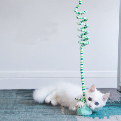 Interactive Cat Hanging Toy AND Teaser Wand for Play Kittens - Happy Pets