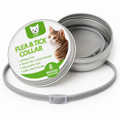 Natural Flea and Tick Collar for cats close up