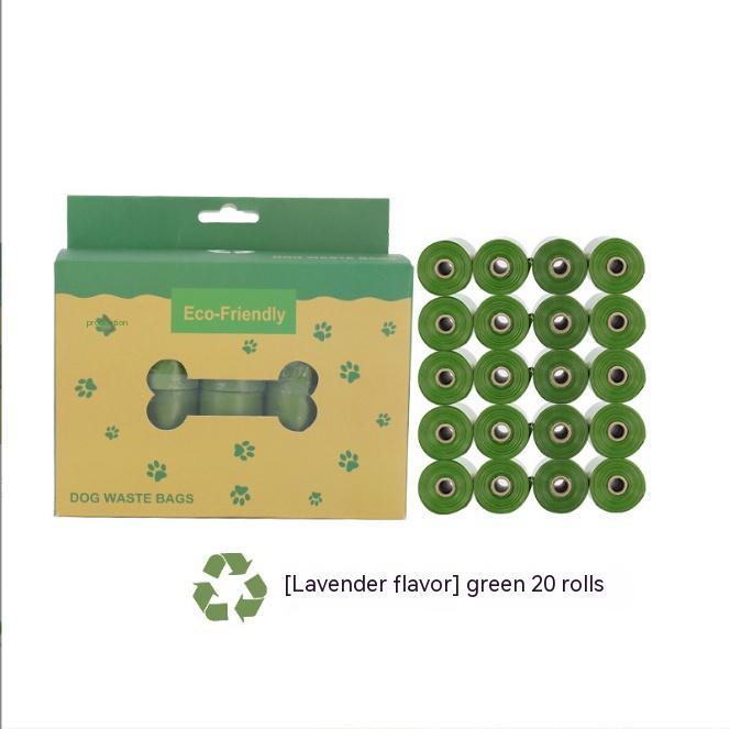 Set of 20 rolls of biodegradable pet garbage bags without a picker, perfect for eco-friendly pet waste disposal