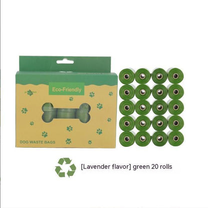 Set of 20 rolls of biodegradable pet garbage bags without a picker, perfect for eco-friendly pet waste disposal