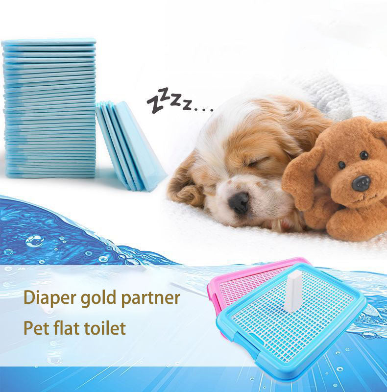 A dog and cat peacefully sleeping on the Pet Urine Pad Diaper, designed for comfort, fast absorption, and leak prevention. Perfect for keeping pets dry and cozy.